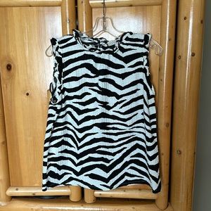 Loft zebra print sleeveless top. Size M